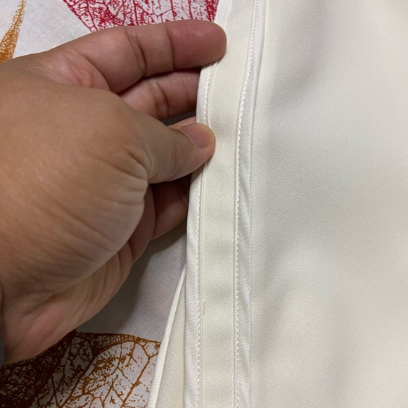 M- Cream Side Stripe Slim Leg Trousers - Picture 4 of 8